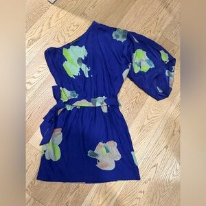 Karina Grimaldi Blue Floral Mini Dress